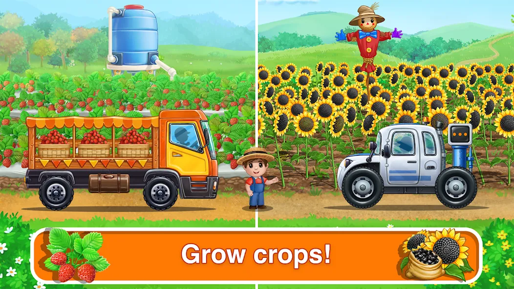 Tractor, car: kids farm games — скриншот 3