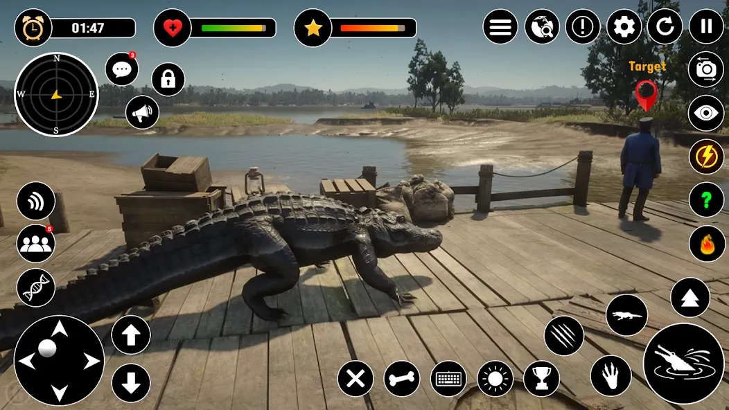 Animal Crocodile Attack Sim — скриншот 2