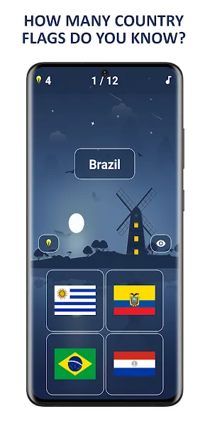 Flags of World Countries Quiz — скриншот 1
