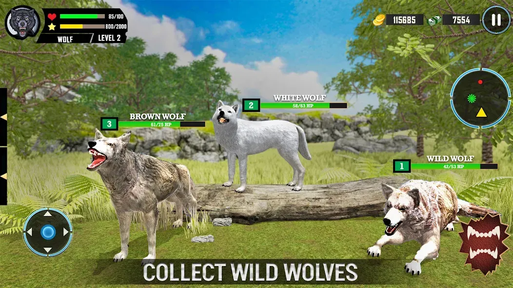 Wild Wolf Simulator Games — скриншот 3
