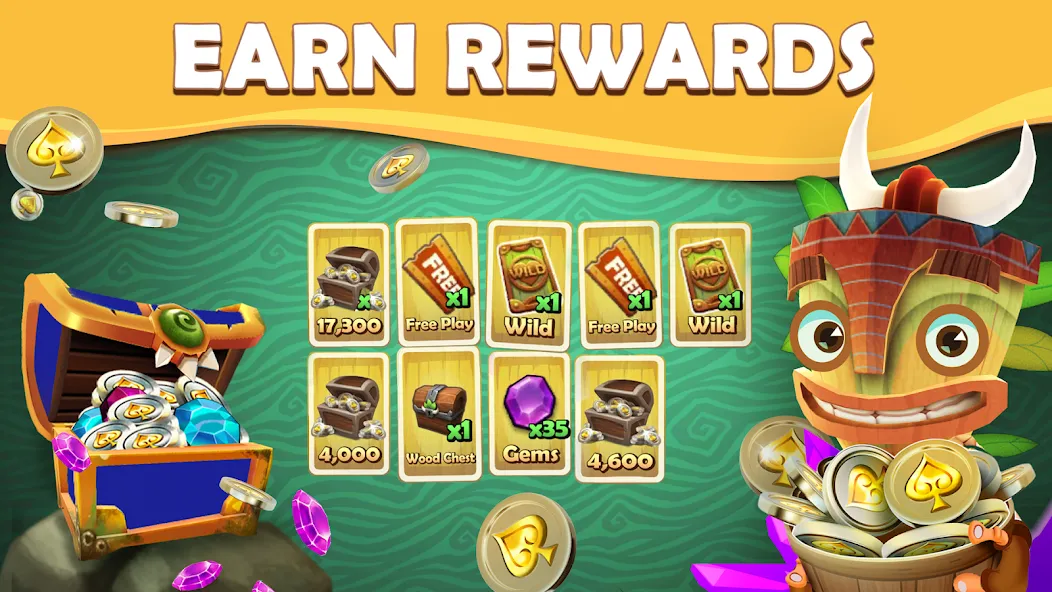 Tiki Solitaire TriPeaks — скриншот 3