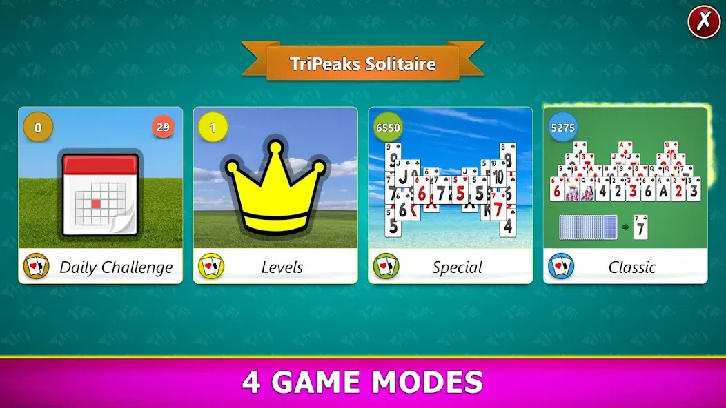 TriPeaks Solitaire Mobile — скриншот 2