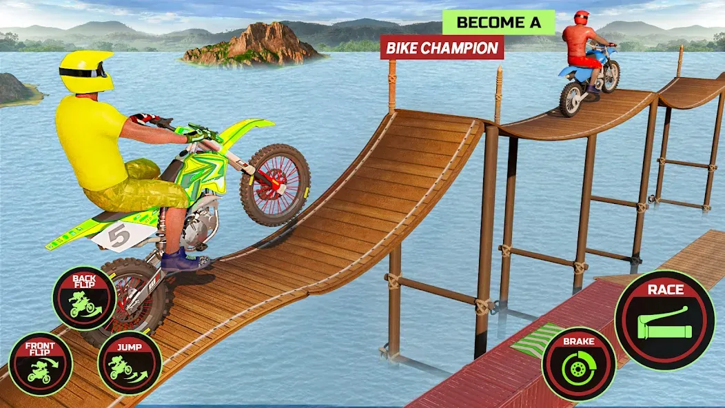 Motor Bike Stunt Racing Games — скриншот 1