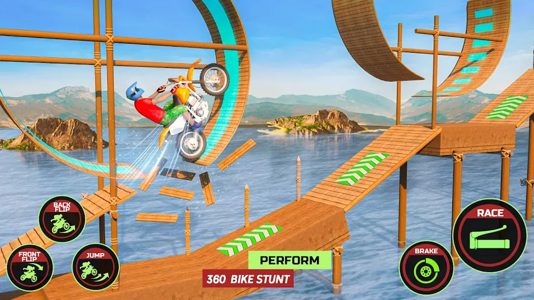 Motor Bike Stunt Racing Games — скриншот 2