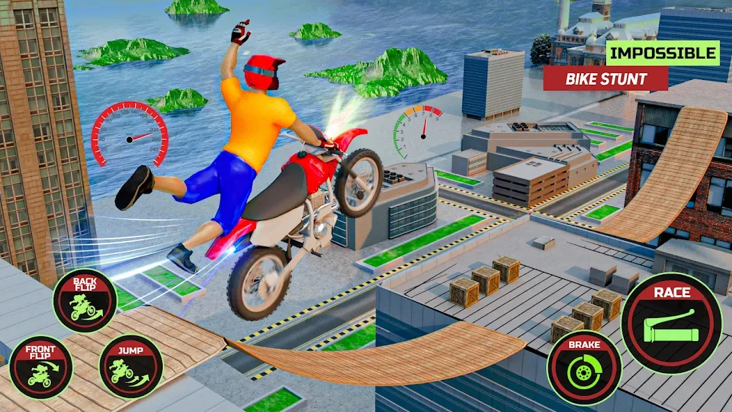 Motor Bike Stunt Racing Games — скриншот 3