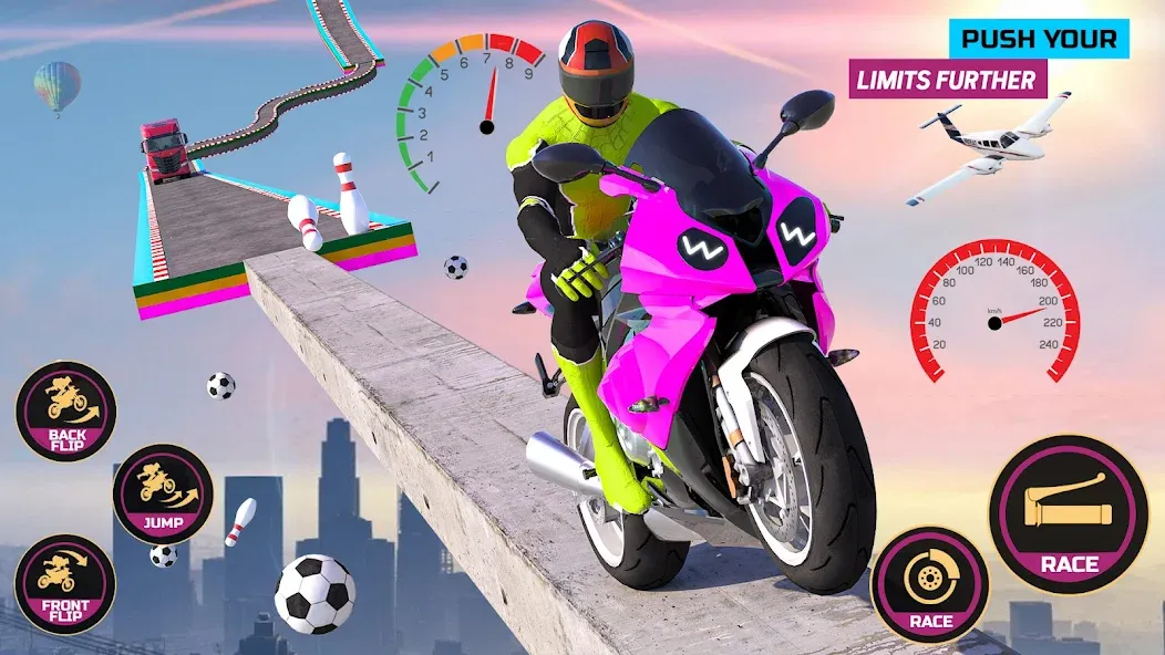 Racing Bike Stunt Games Master — скриншот 1
