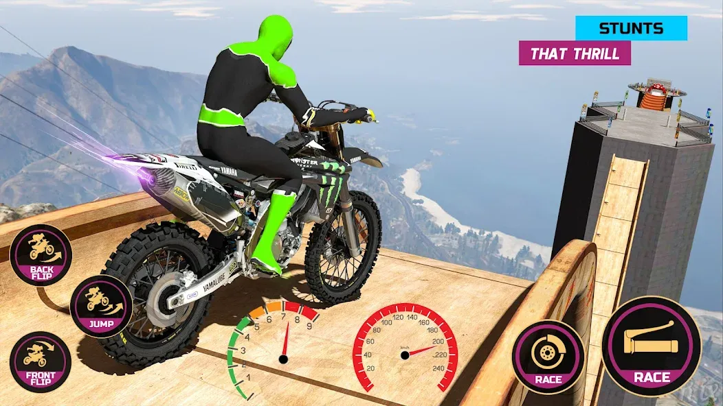 Racing Bike Stunt Games Master — скриншот 2