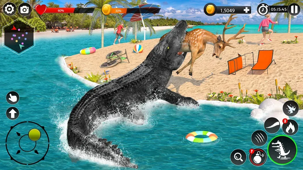 Hungry Animal Crocodile Games — скриншот 2