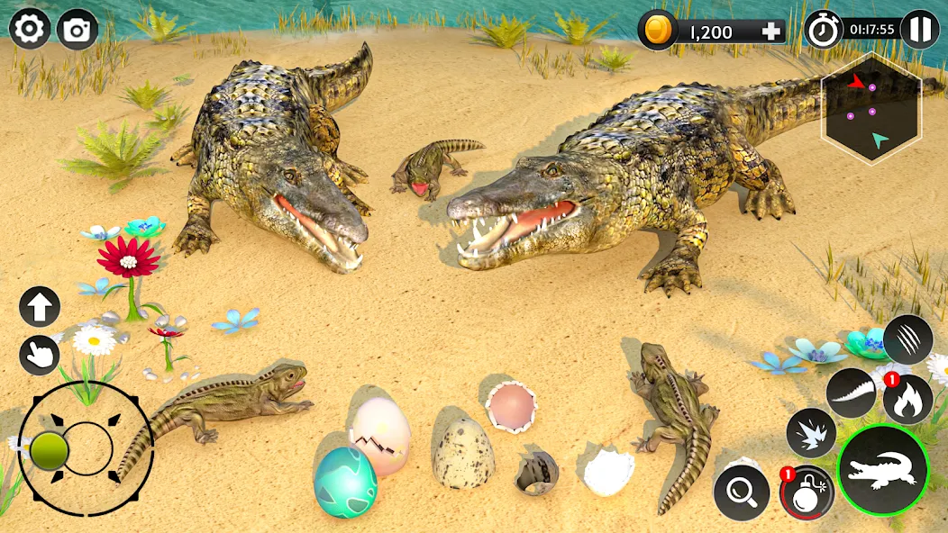 Hungry Animal Crocodile Games — скриншот 3
