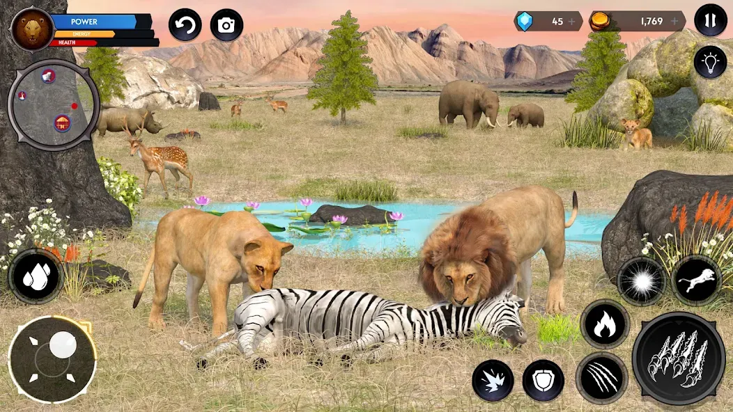 Lion Simulator Wild Lion Games — скриншот 2