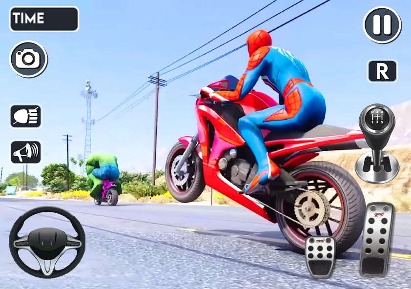 Spider Bike Stunt 3D Mega Ramp — скриншот 1