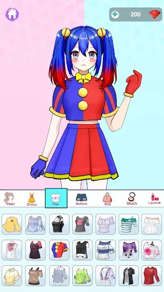 Anime Dress Up and Makeup Game — скриншот 1