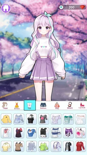 Anime Dress Up and Makeup Game — скриншот 2