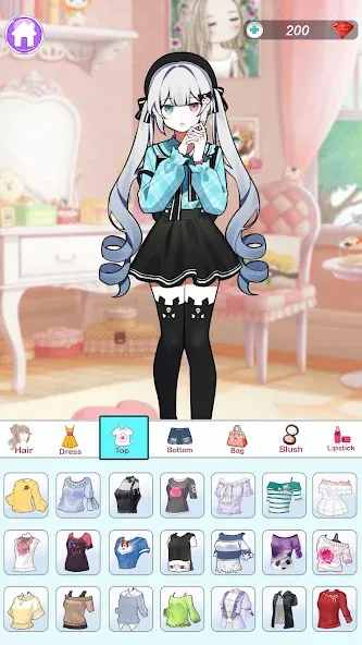 Anime Dress Up and Makeup Game — скриншот 3