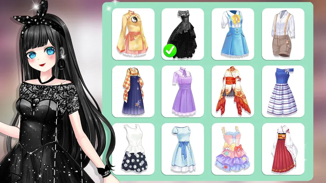 Anime Dress Up and Makeup Game — скриншот 5