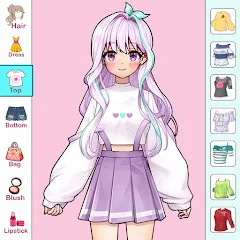 Скачать Anime Dress Up and Makeup Game — Много денег и все открыто
