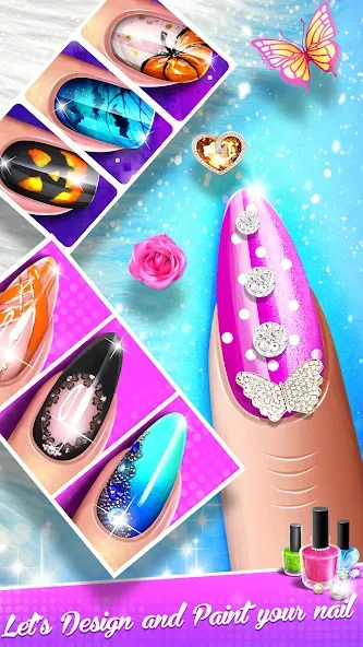 Nail Salon Fashion Makeup Game — скриншот 5