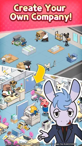 Aggretsuko : Match 3 Puzzle — скриншот 3