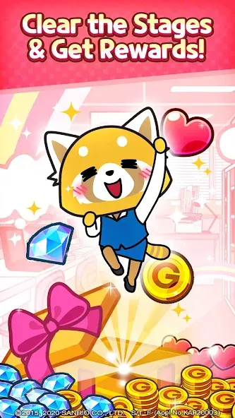 Aggretsuko : Match 3 Puzzle — скриншот 5