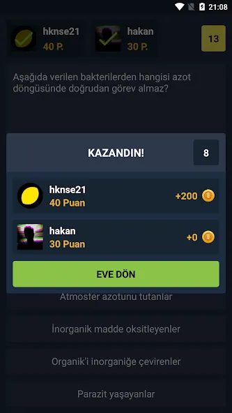 Biyoloji Quiz - PvP Online — скриншот 3 Biyoloji Quiz - PvP Online — скриншот 3