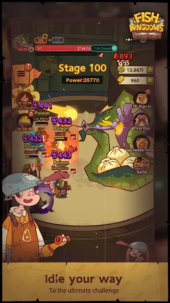 Fish Kingdoms: Idle Arena — скриншот 4
