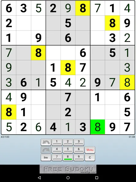 Droidoku - Andoku Puzzle — скриншот 2 Droidoku - Andoku Puzzle — скриншот 2