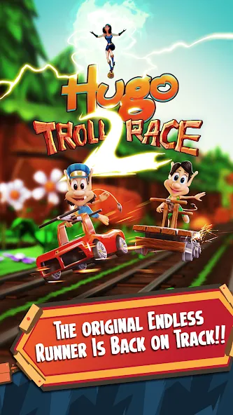 Hugo Troll Race 2: Rail Rush — скриншот 1