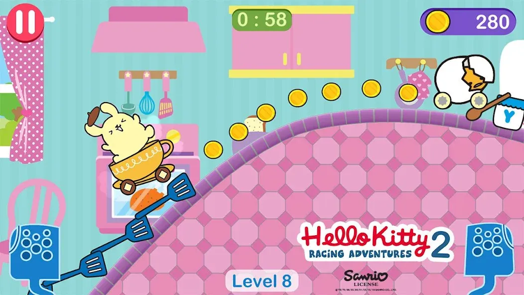 Hello Kitty games - car game — скриншот 2