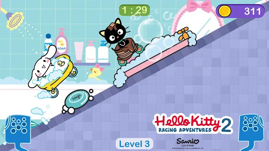 Hello Kitty games - car game — скриншот 3