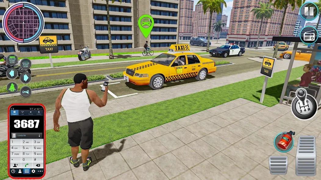 City Taxi Driving: Taxi Games — скриншот 1