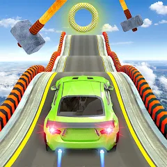 Взлом Mega Ramp Car Stunts Race Game — Много денег и без рекламы