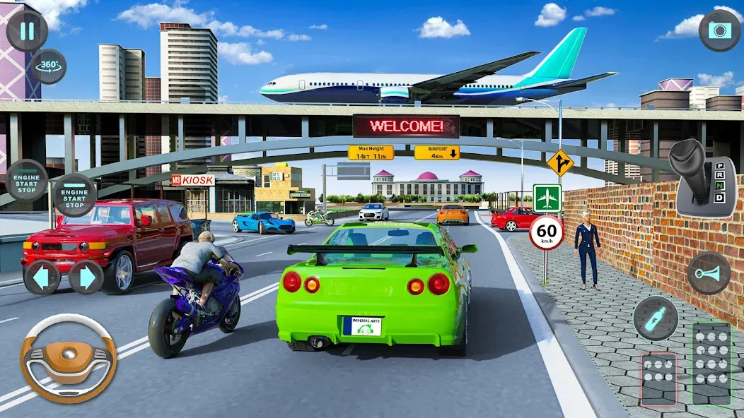 Modern Car Driving School Game — скриншот 1