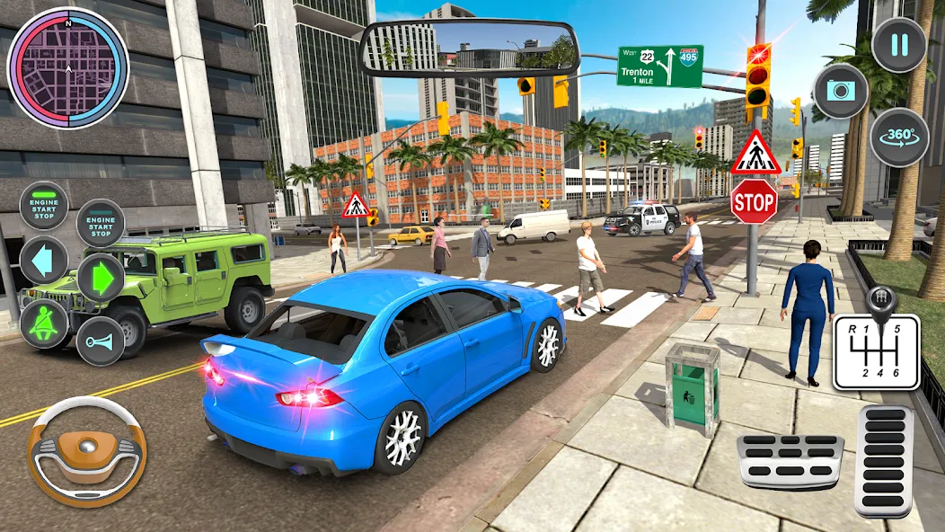 Modern Car Driving School Game — скриншот 3