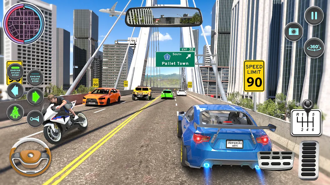 Modern Car Driving School Game — скриншот 5