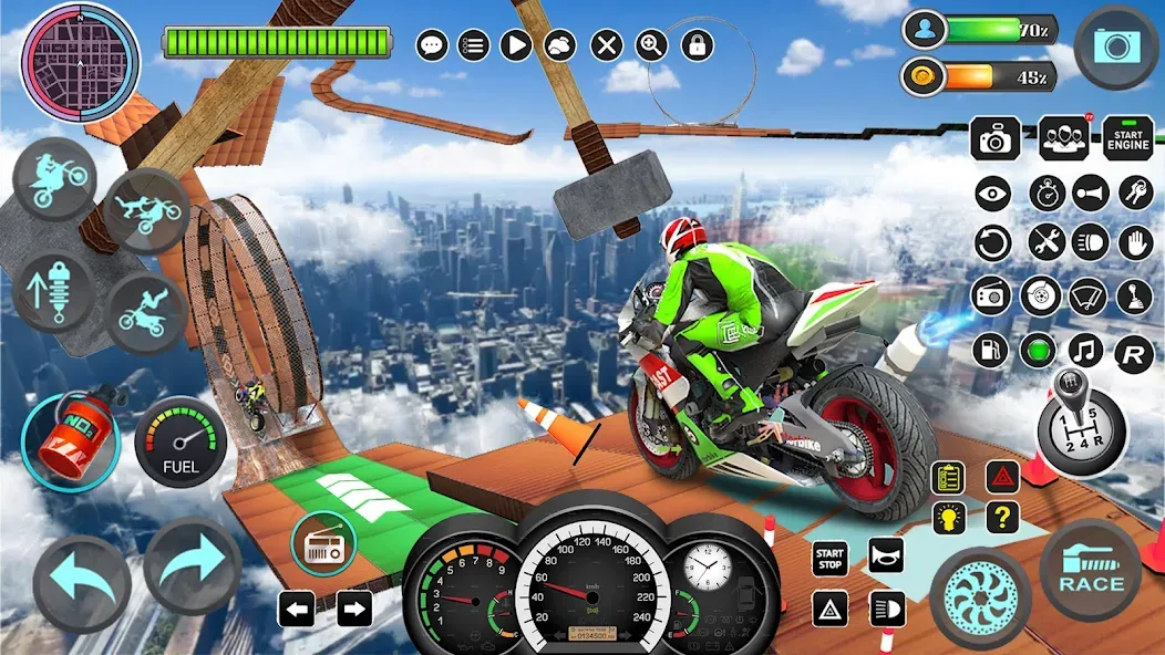 Mega Ramp Bike Stunts Games 3D — скриншот 2
