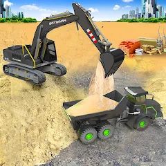 Скачать Sand Excavator Simulator Games — МОД Мод меню (много денег)