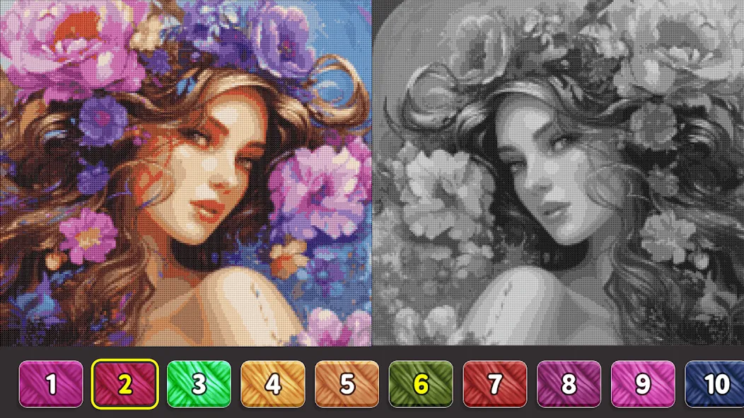Cross Stitch: Color by Number — скриншот 1