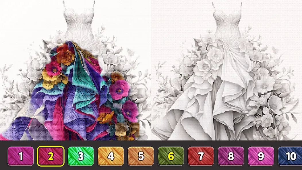 Cross Stitch: Color by Number — скриншот 2