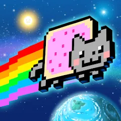 Взломанная Nyan Cat: Lost In Space — Много денег