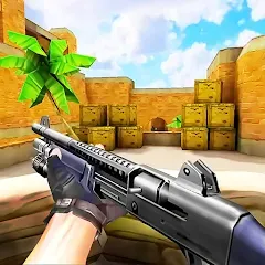 Скачать взломанную Gun Strike: FPS Shooter Game — Много денег и бесконечные патроны