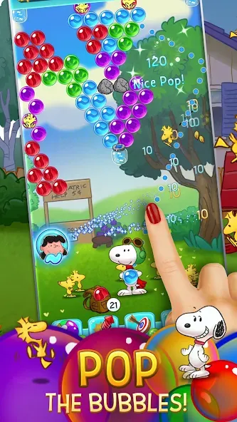 Bubble Shooter - Snoopy POP! — скриншот 1 Bubble Shooter - Snoopy POP! — скриншот 1