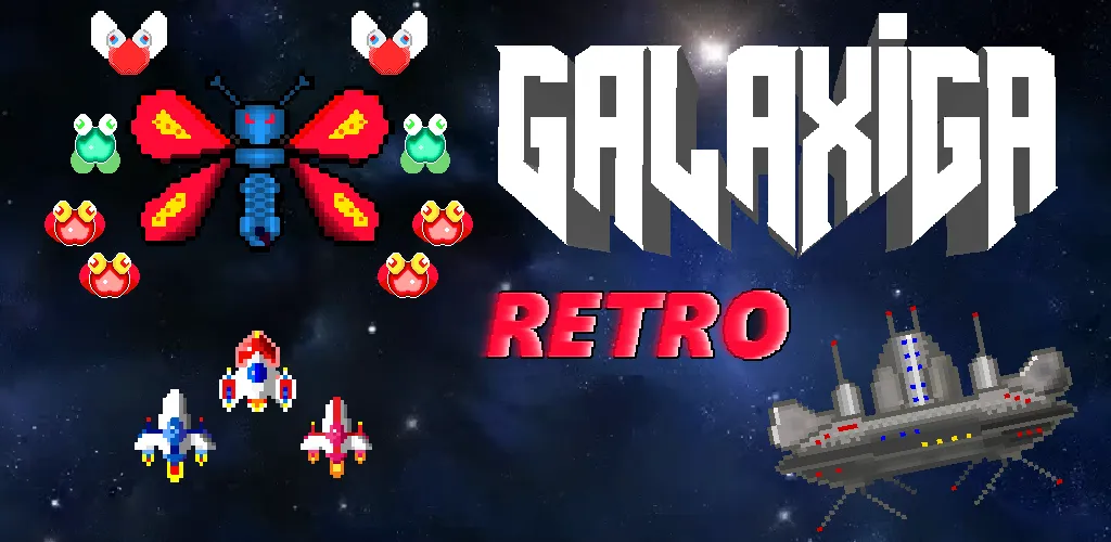 Galaxiga Retro Arcade Action — скриншот 1 Galaxiga Retro Arcade Action — скриншот 1