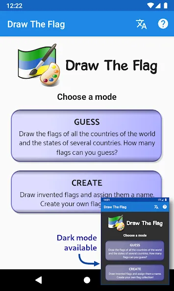 Draw The Flag - Quiz & Maker — скриншот 1