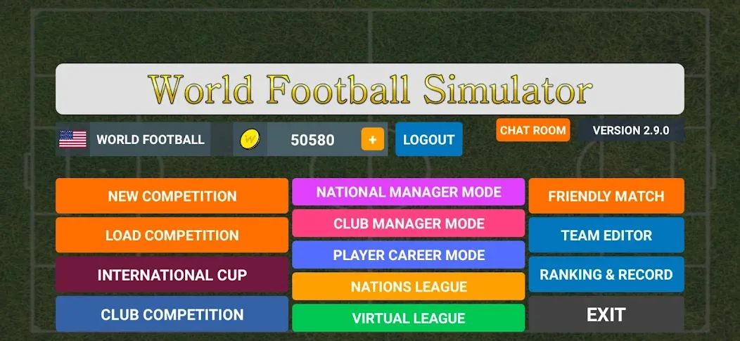 World Football Simulator — скриншот 1