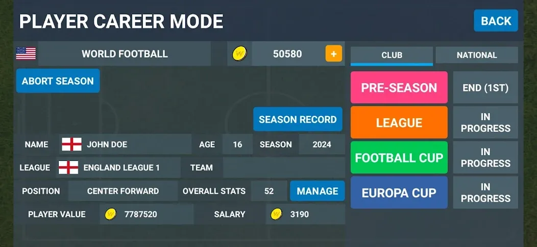 World Football Simulator — скриншот 5
