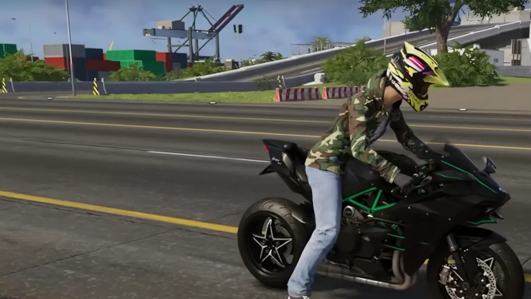 Kawasaki Ninja H2r Games 3D — скриншот 1 Kawasaki Ninja H2r Games 3D — скриншот 1