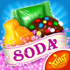 Скачать взломанную Candy Crush Soda Saga — Много жизней и ходов