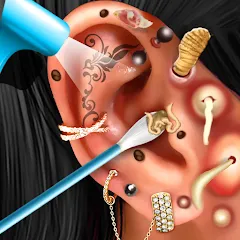 Скачать Ear Salon ASMR Ear Wax& Tattoo — MOD APK Всё открыто и без рекламы