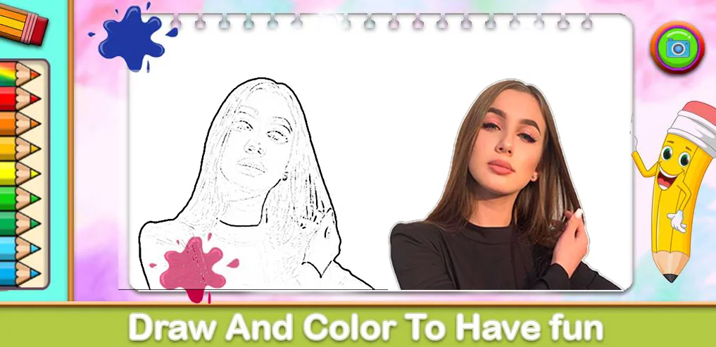 Lady Diana Coloring Game — скриншот 1