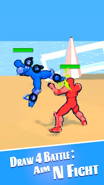 Draw 4 Battle: Aim N Fight — скриншот 1 Draw 4 Battle: Aim N Fight — скриншот 1
